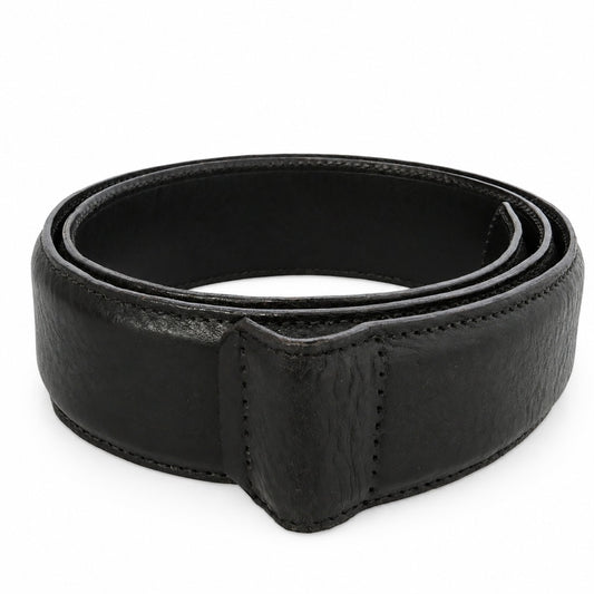 CHROME HEARTS クロムハーツ（原本無） 30サイズ 1.5 STRAP 1.5inch レザー ベルト ブラック ブラック系 30【中古】