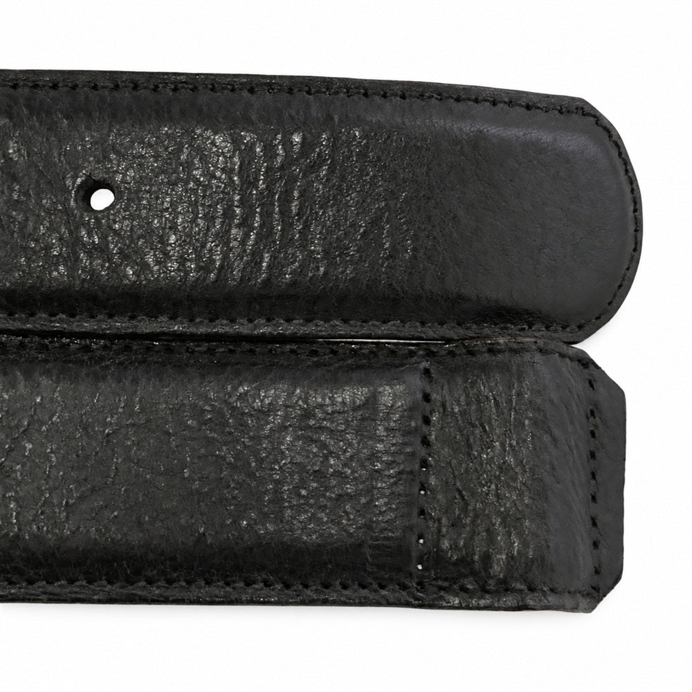 CHROME HEARTS クロムハーツ（原本無） 30サイズ 1.5 STRAP 1.5inch レザー ベルト ブラック ブラック系 30【中古】