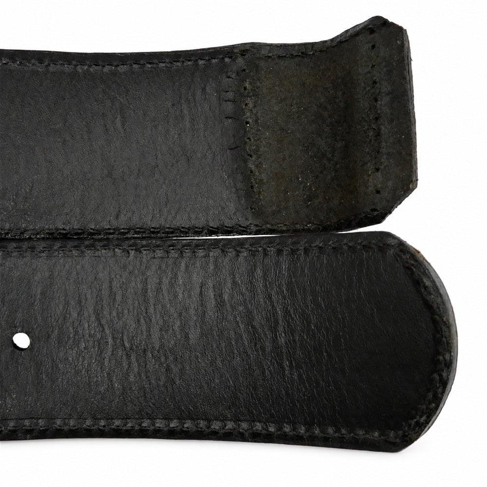 CHROME HEARTS クロムハーツ（原本無） 30サイズ 1.5 STRAP 1.5inch レザー ベルト ブラック ブラック系 30【中古】