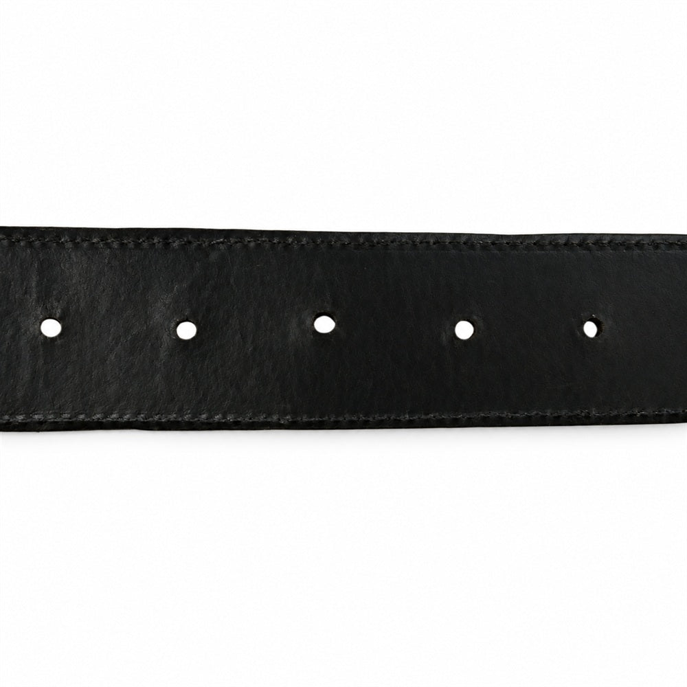 CHROME HEARTS クロムハーツ（原本無） 30サイズ 1.5 STRAP 1.5inch レザー ベルト ブラック ブラック系 30【中古】