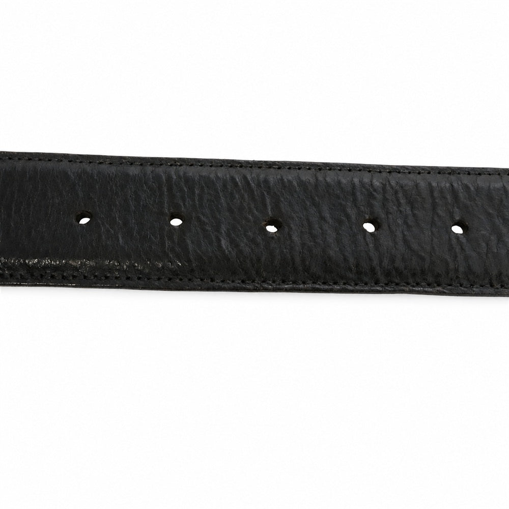 CHROME HEARTS クロムハーツ（原本無） 30サイズ 1.5 STRAP 1.5inch レザー ベルト ブラック ブラック系 30【中古】