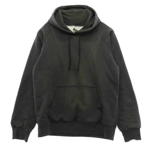 CHROME HEARTS クロムハーツ（原本無） OLD オールド 裏地サーマル 袖フローラル バックホースシュー FUCK YOU ファックユー フーディー パーカー ブラック系【中古】