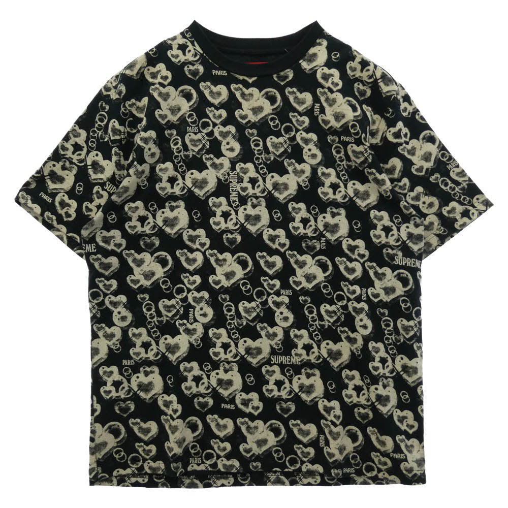 Supreme シュプリーム 21SS Jacquard Bubble Hearts Top バブル ハート 半袖 Tシャツ ブラック系 M【新古品】【未使用】【中古】