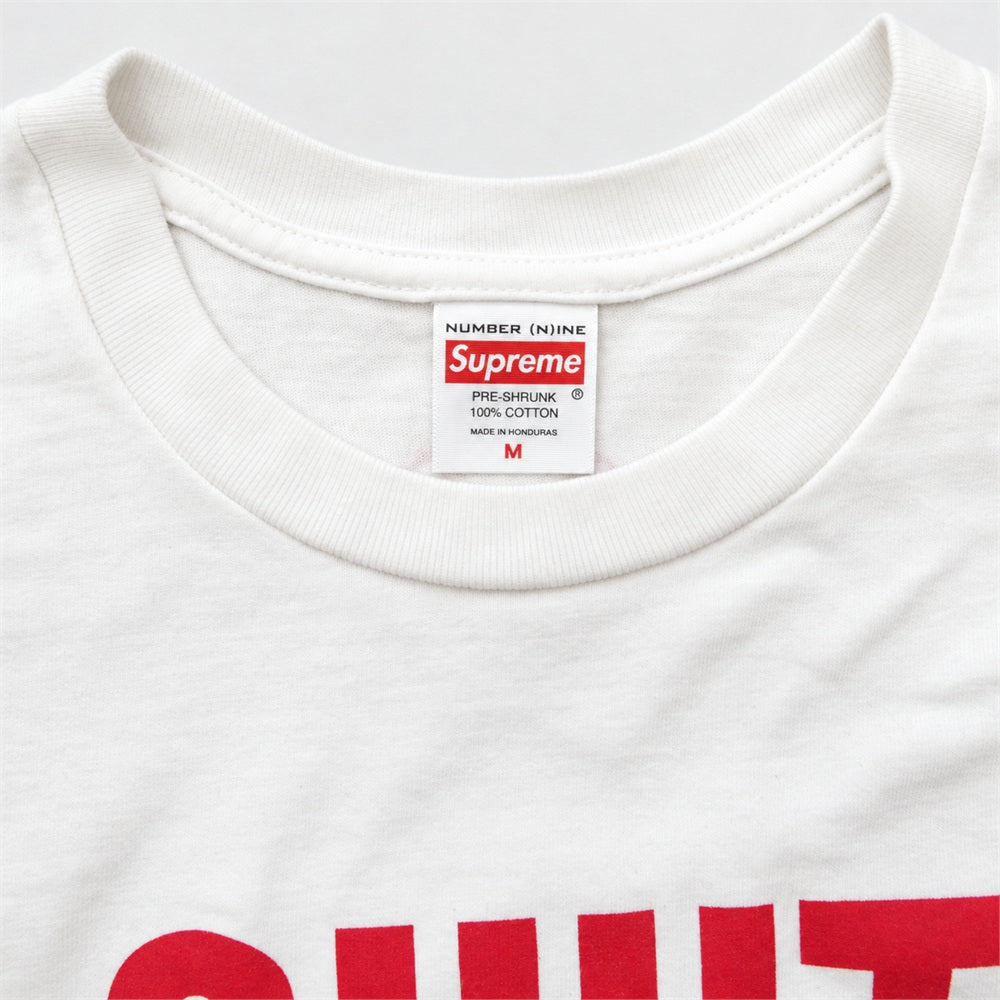 Supreme シュプリーム NUMBER(N)INE ナンバーナイン 25AW × Number (N)ine ナンバーナイン Shut Up Tee プリント 半袖 Tシャツ ホワイト系 M【美品】【中古】