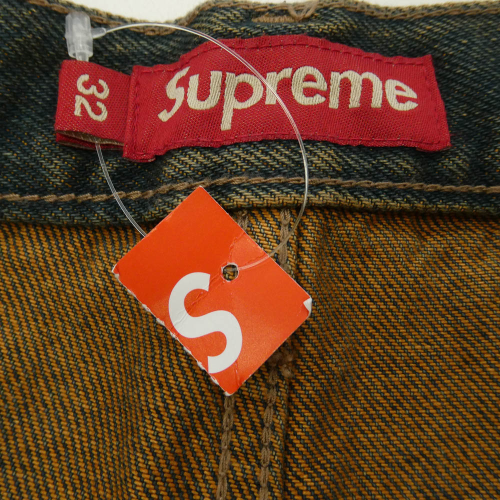 Supreme シュプリーム 26AW Baggy Jean Dirty Indigo バギー ジーンズ 加工 デニム パンツ ブラウン系 インディゴブルー系 32【新古品】【未使用】【中古】