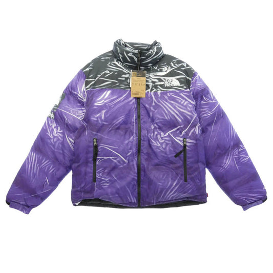 Supreme シュプリーム THE NORTH FACE ノースフェイス 23SS × The North Face ノースフェイス Trompe Loeil Printed Nuptse Jacket トロンプ ルイユ プリント ヌプシ ダウン ジャケット パープル系 L【新古品】【未使用】【中古】