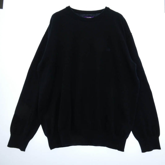 THE NORTH FACE ノースフェイス NT6900N PURPLE LABEL Pack Field Sweater COOLMAX パープルレーベル パック フィールド セーター クルーネックニット クールマックス ダークネイビー系 L【中古】