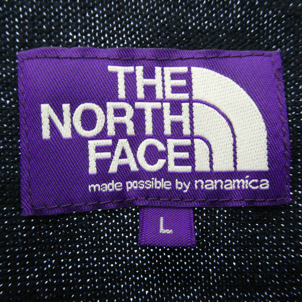 THE NORTH FACE ノースフェイス NT6900N PURPLE LABEL Pack Field Sweater COOLMAX パープルレーベル パック フィールド セーター クルーネックニット クールマックス ダークネイビー系 L【中古】