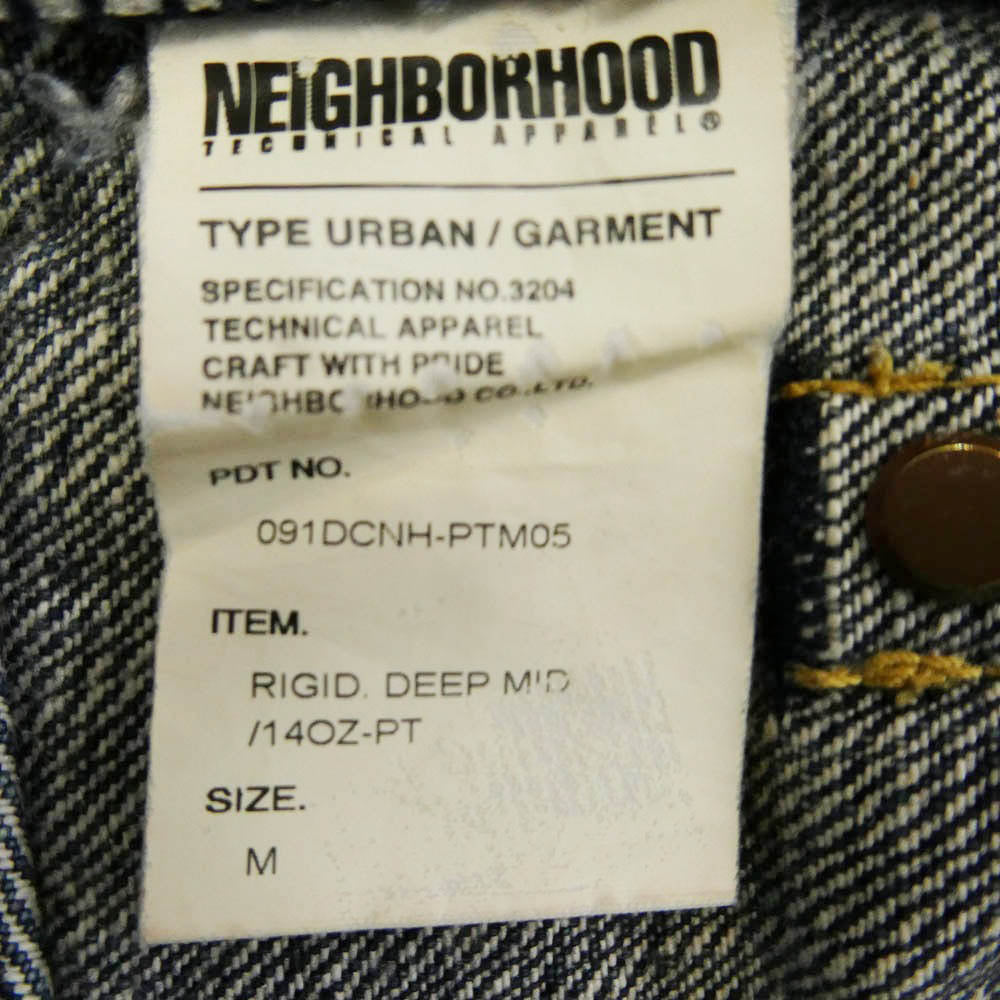 NEIGHBORHOOD ネイバーフッド 09SS 091DCNH-PTM05 RIGID 14OZ PT DEEP MID STRAIGHT ディープ ミッド ストレート 14オンス デニム パンツ インディゴブルー系 M【中古】