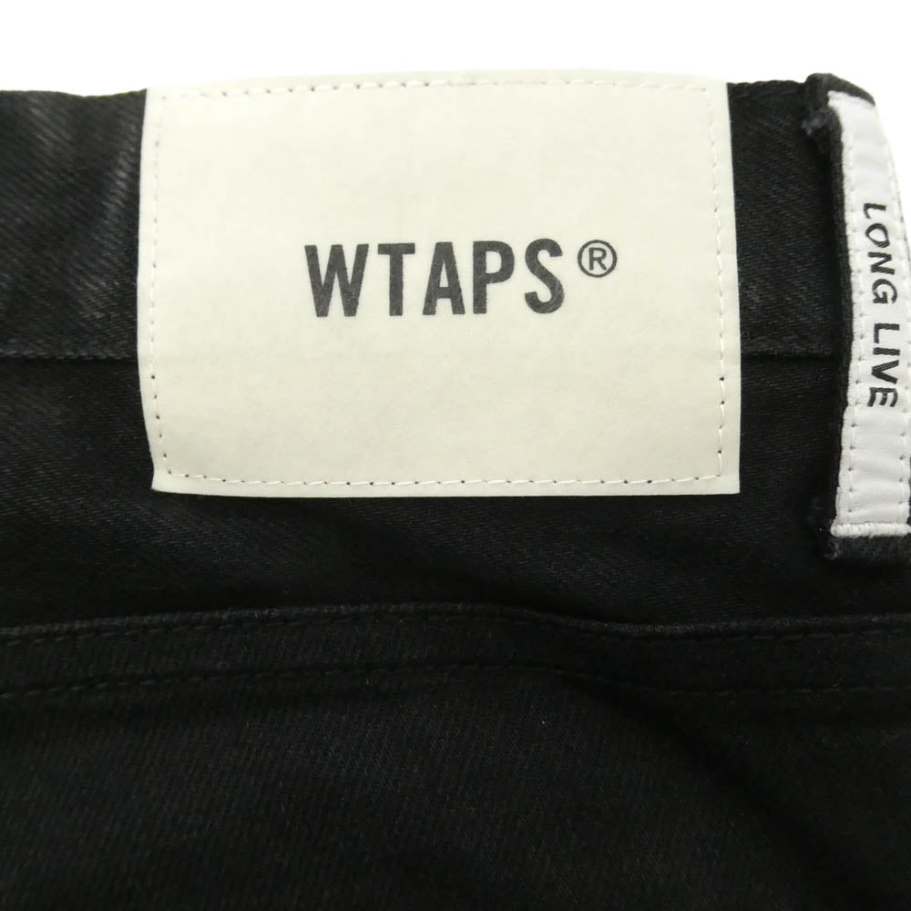 WTAPS ダブルタップス 21AW 212BRDT-PTM04 BLUES SKINNY TROUSERS COTTON DENIM BLACK スキニー トラウザー コットン デニム パンツ ブラック系 03【中古】