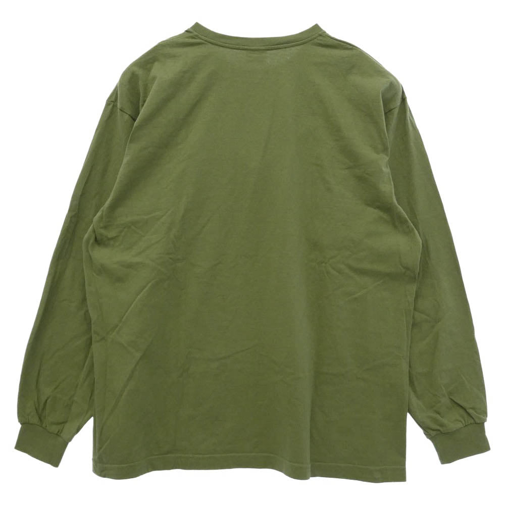WTAPS ダブルタップス 22SS 221ATDT-LTM02S MOON & STAR LS COTTON ムーン アンド スター 長袖 Tシャツ カットソー カーキ系 X02【中古】