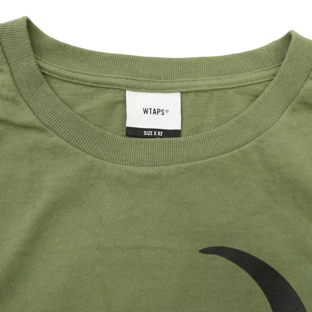 WTAPS ダブルタップス 22SS 221ATDT-LTM02S MOON & STAR LS COTTON ムーン アンド スター 長袖 Tシャツ カットソー カーキ系 X02【中古】