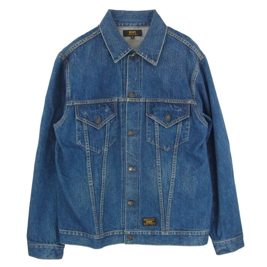 WTAPS ダブルタップス 15SS DENIM JK JACKET COTTON デニム トラッカー ジャケット Gジャン インディゴブルー系 XL【中古】