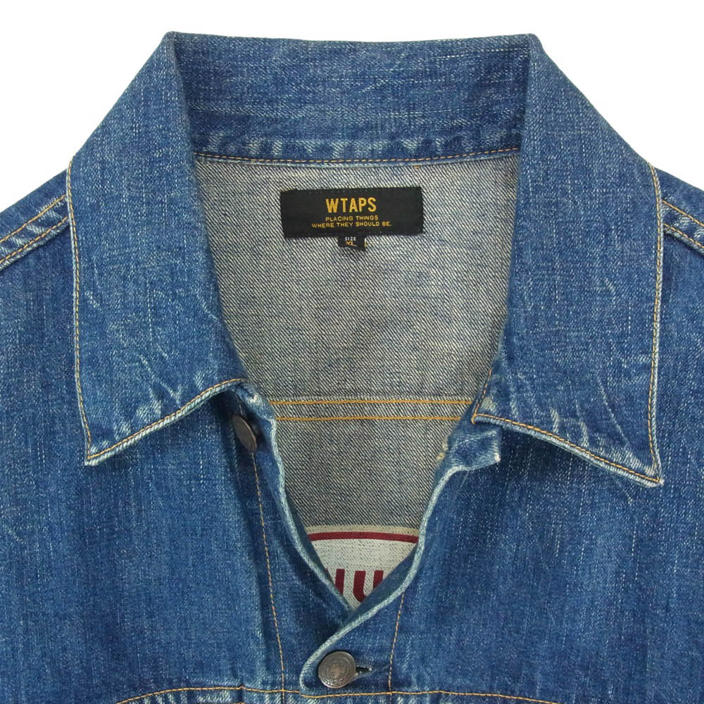 WTAPS ダブルタップス 15SS DENIM JK JACKET COTTON デニム トラッカー ジャケット Gジャン インディゴブルー系 XL【中古】