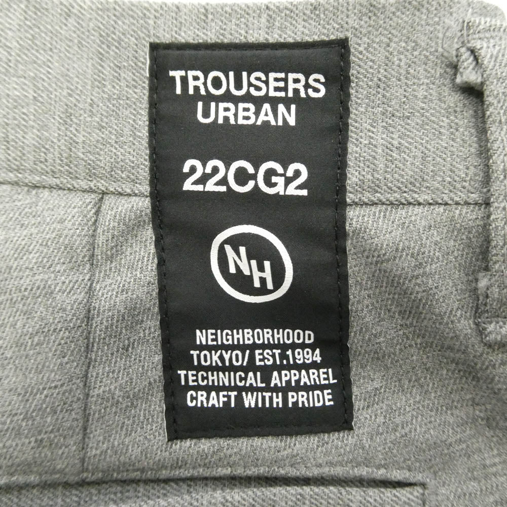 NEIGHBORHOOD ネイバーフッド 22AW 222AQNH-PTM01 ANKLE PANTS アンクル タック パンツ テーパード パンツ グレー系 L【中古】