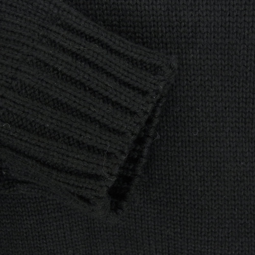 WTAPS ダブルタップス 23SS 232MADT-KNM05 CN 02 Sweater Poly Sign Navy セーター ポリ サイン ロゴ刺繍 クルーネック ニット ブラック 04 ブラック系 X04【中古】