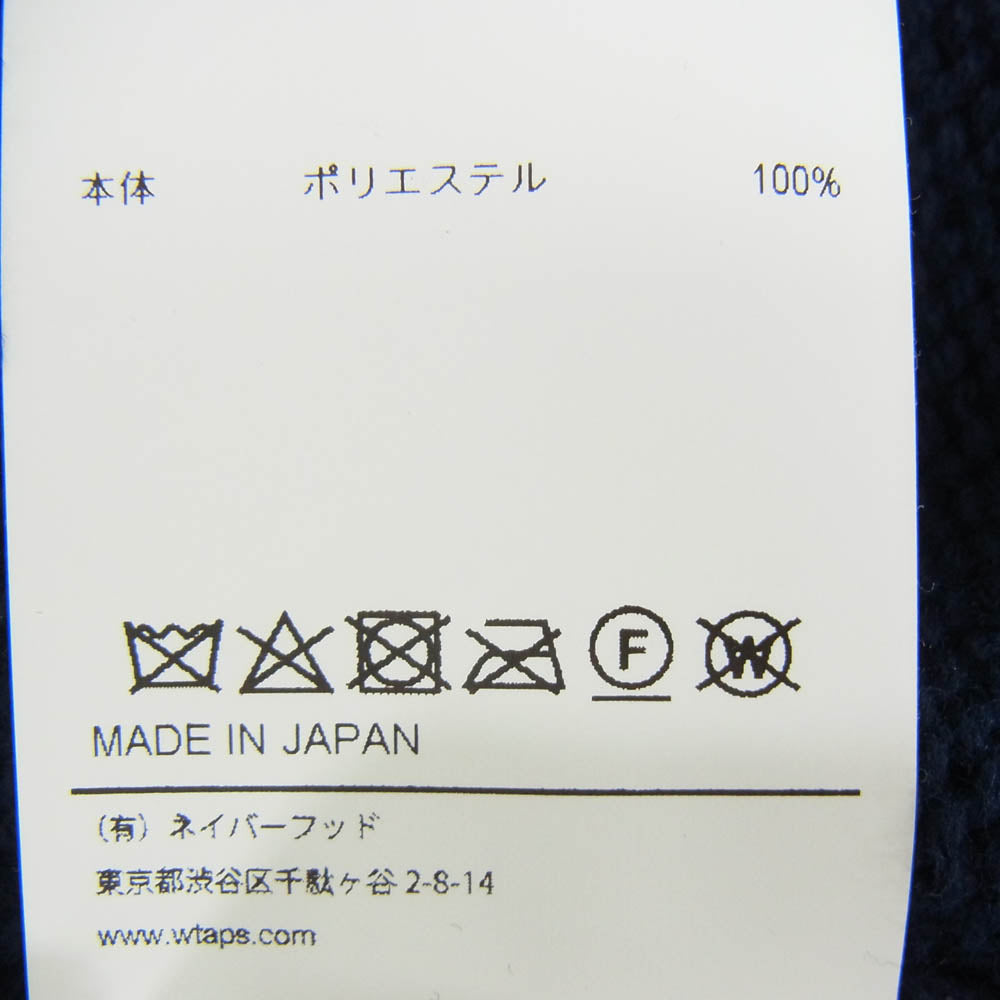 WTAPS ダブルタップス 23SS 232MADT-KNM05 CN 02 Sweater Poly Sign Navy セーター ポリ サイン ロゴ刺繍 クルーネック ニット ネイビー 04 ネイビー系 x04【中古】