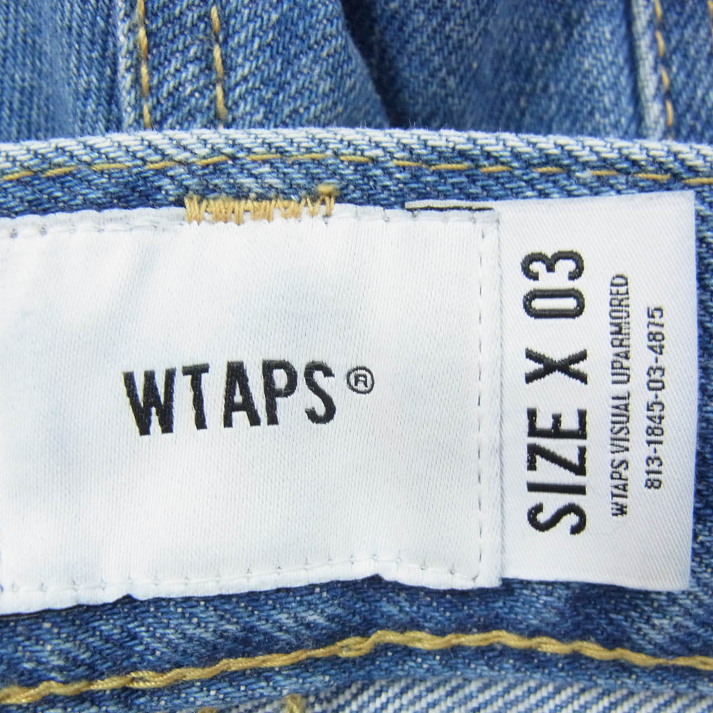 WTAPS ダブルタップス 23AW 232BRDT-PTM07 Blues Skinny Trousers Cotton Denim Indigo ブルースキニー コットン デニム パンツ インディゴブルー系 03【美品】【中古】