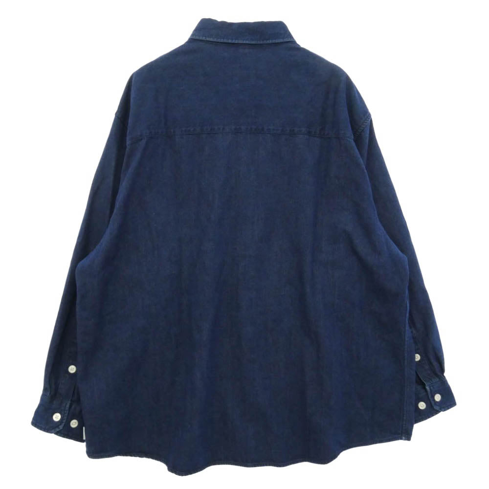 WTAPS ダブルタップス 23AW 232BRDT-SHM03 BD 04 LS COTTON DENIM インディゴ ボタンダウン デニム シャツ 03 ブルー系 X 03【美品】【中古】