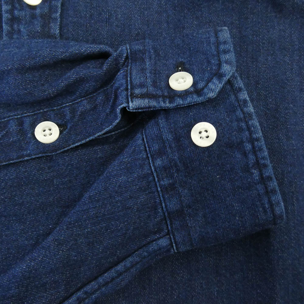 WTAPS ダブルタップス 23AW 232BRDT-SHM03 BD 04 LS COTTON DENIM インディゴ ボタンダウン デニム シャツ 03 ブルー系 X 03【美品】【中古】