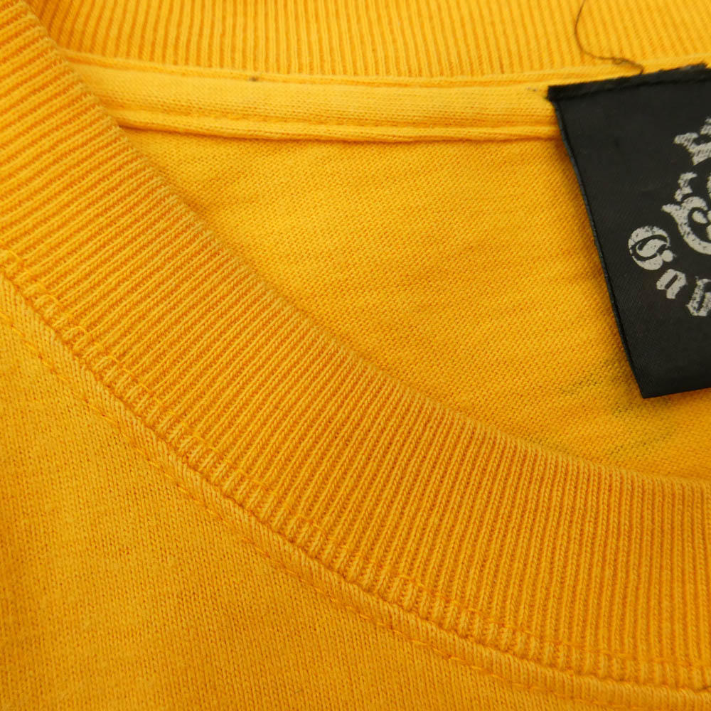 GABOR ガボール ガボラトリー トリプルスカル フロント バック プリント Tシャツ 半袖カットソー イエロー系 LL【中古】