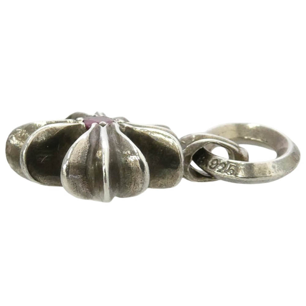 CHROME HEARTS クロムハーツ（原本無） CHARM CH PLUS CHプラスチャーム アフター 1ルビー ネックレス ペンダントトップ シルバー系 ワインレッド系【中古】