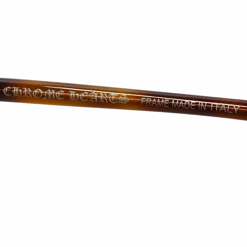 CHROME HEARTS クロムハーツ（原本無） FISH EYE CHクロステンプル アイウェア サングラス 66□12-115 ブラウン系 66□12-115【中古】