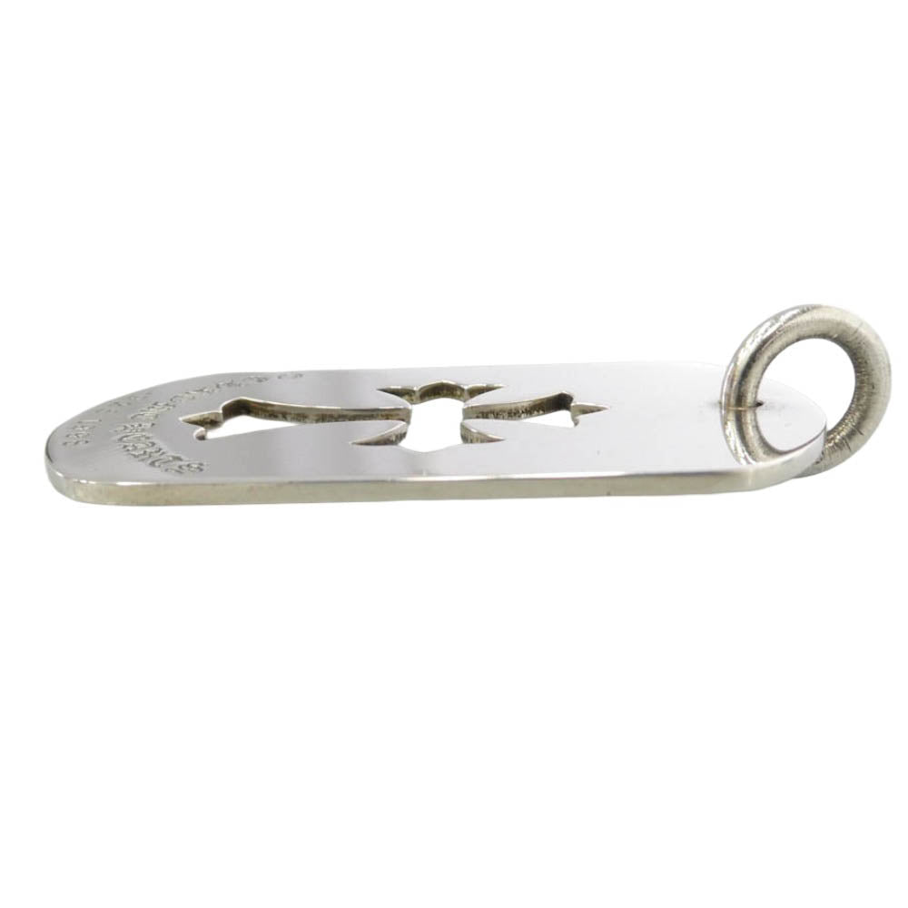 CHROME HEARTS クロムハーツ（原本無） D TAG LRG CO CROSS カットアウト クロス ラージ ドッグタグ ネックレストップ シルバー系【中古】