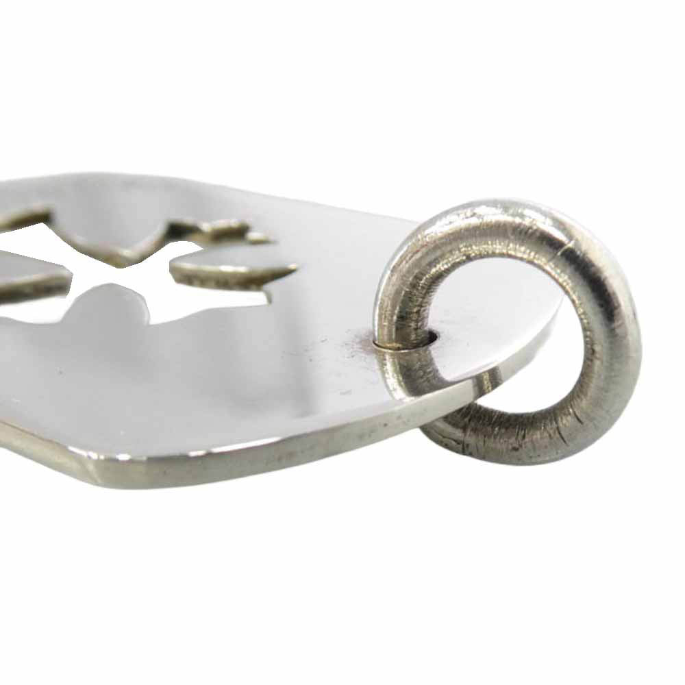 CHROME HEARTS クロムハーツ（原本無） D TAG LRG CO CROSS カットアウト クロス ラージ ドッグタグ ネックレストップ シルバー系【中古】
