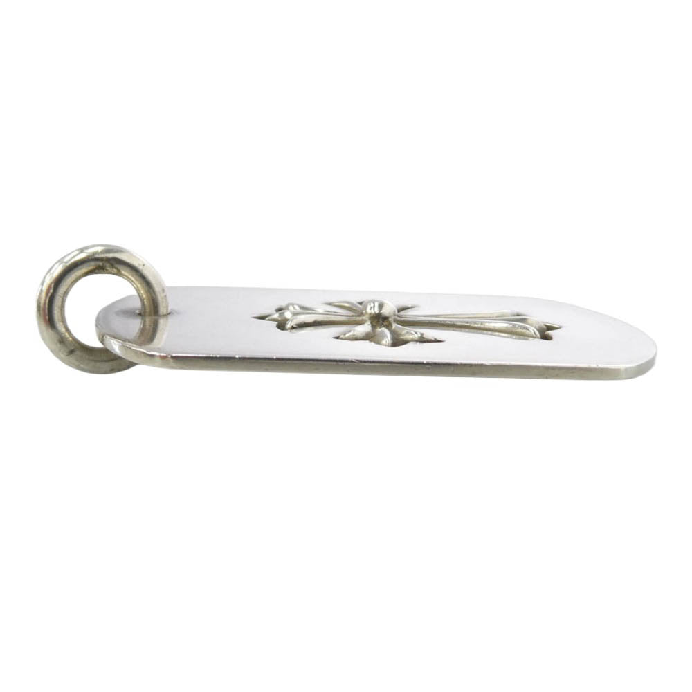 CHROME HEARTS クロムハーツ（原本無） D TAG LRG TNY CRS カットアウトタイニークロス ラージ ドッグタグ ネックレストップ シルバー系【中古】