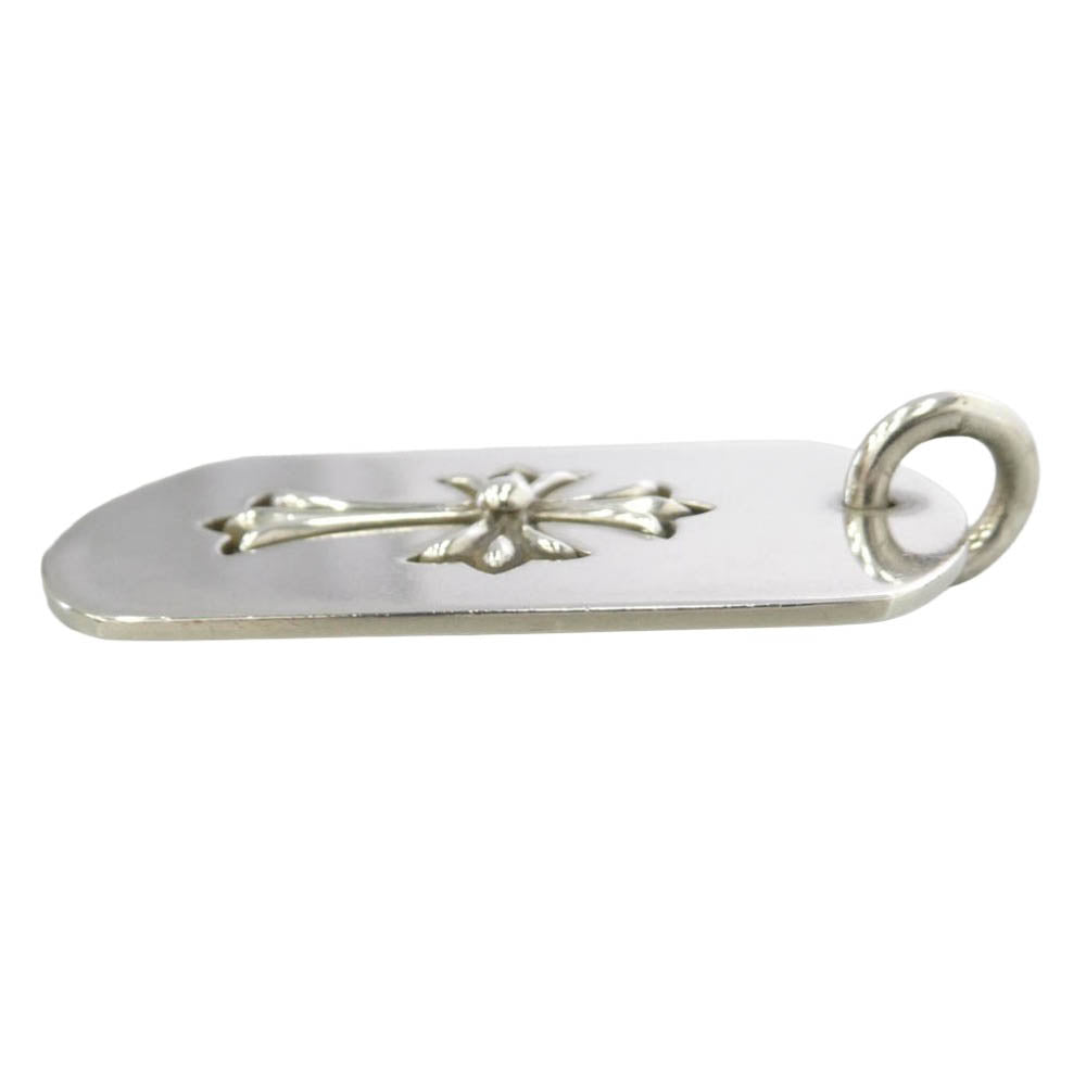 CHROME HEARTS クロムハーツ（原本無） D TAG LRG TNY CRS カットアウトタイニークロス ラージ ドッグタグ ネックレストップ シルバー系【中古】