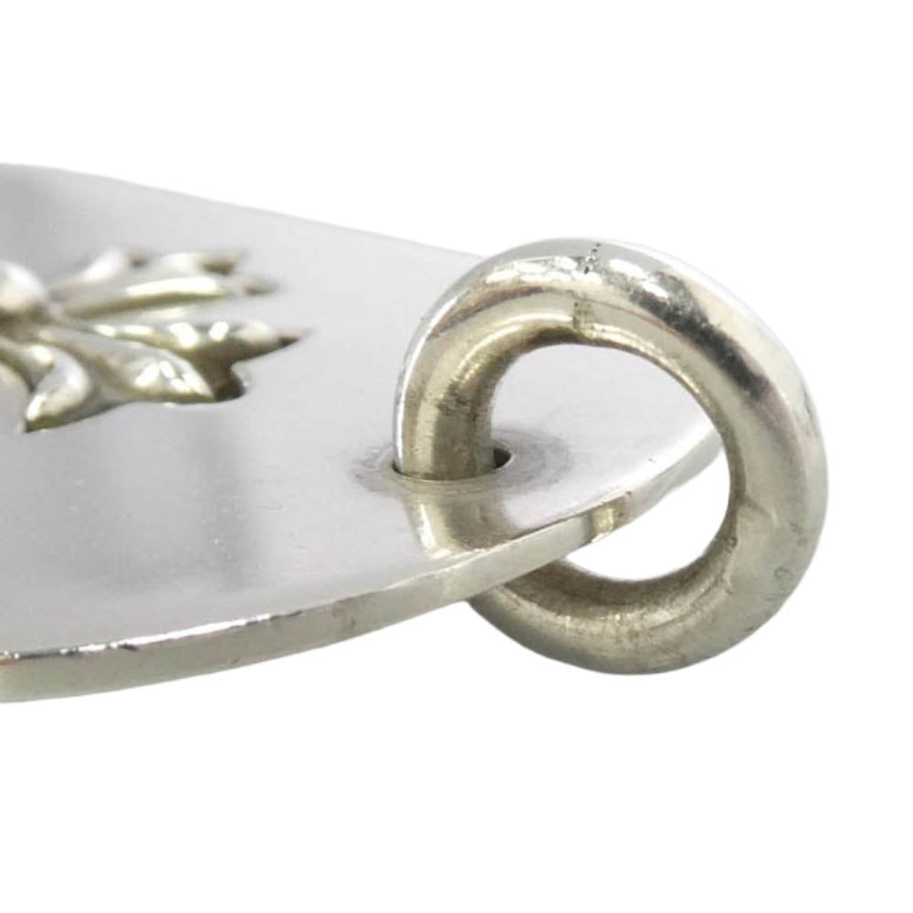 CHROME HEARTS クロムハーツ（原本無） D TAG LRG TNY CRS カットアウトタイニークロス ラージ ドッグタグ ネックレストップ シルバー系【中古】