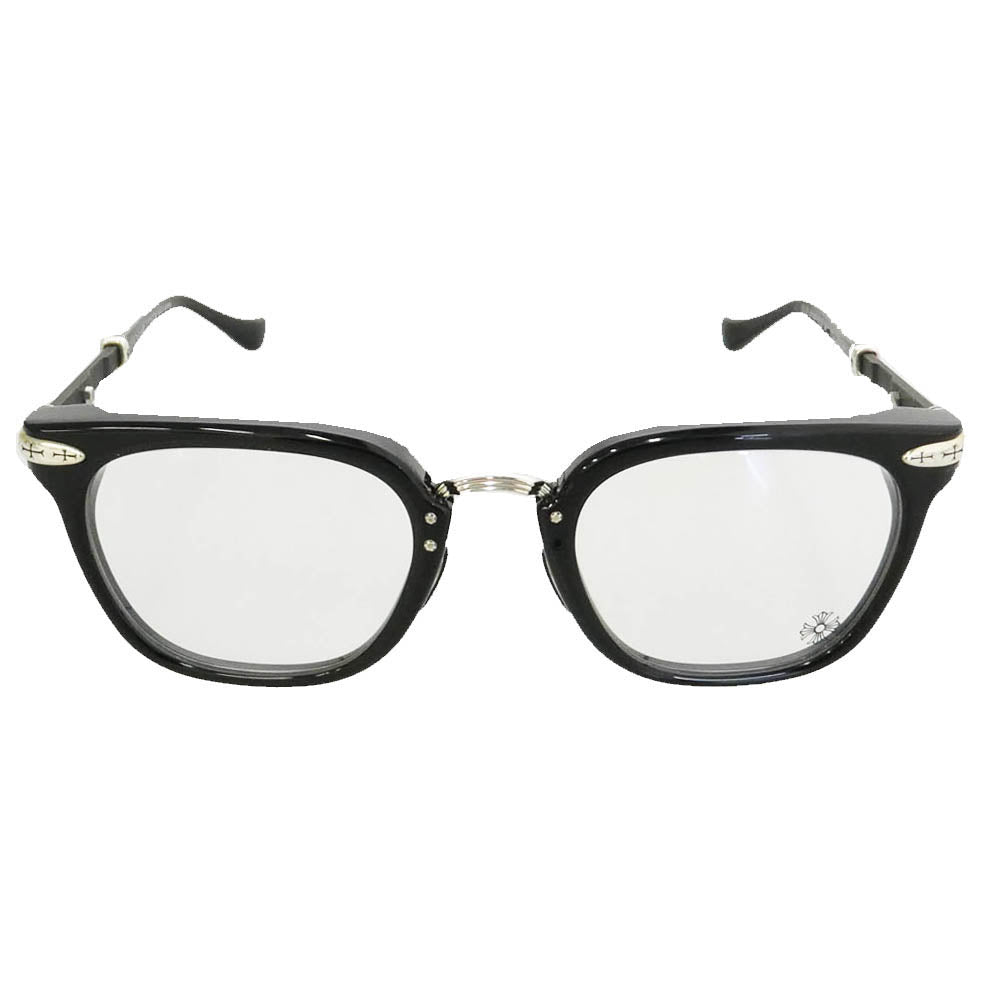 CHROME HEARTS クロムハーツ（原本無） TITANASLUVR BK/SS 眼鏡 メガネ アイウェア ブラック系 51□23 145【中古】