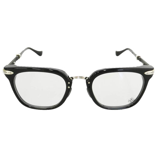 CHROME HEARTS クロムハーツ（原本無） TITANASLUVR BK/SS 眼鏡 メガネ アイウェア ブラック系 51□23 145【中古】