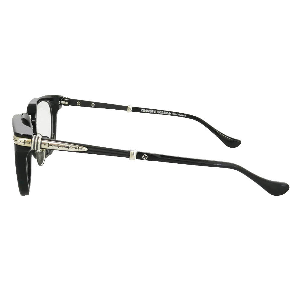 CHROME HEARTS クロムハーツ（原本無） TITANASLUVR BK/SS 眼鏡 メガネ アイウェア ブラック系 51□23 145【中古】