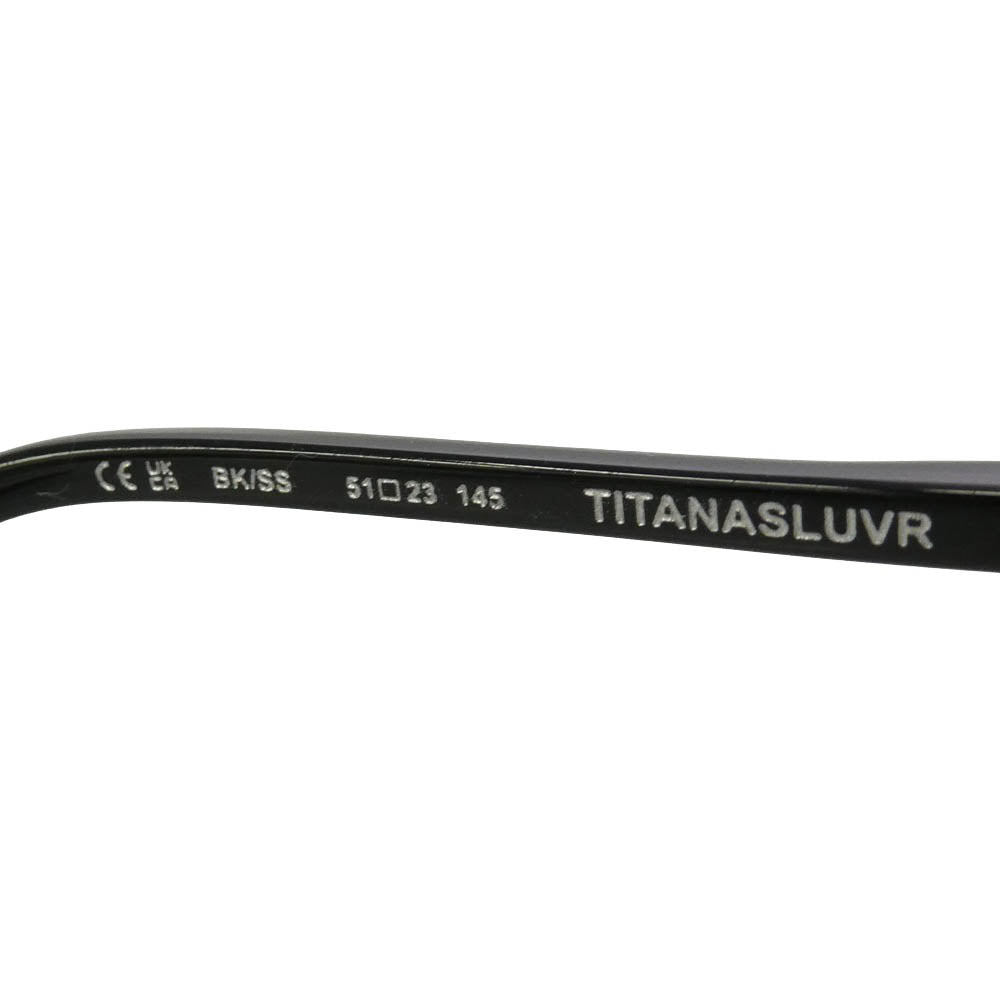 CHROME HEARTS クロムハーツ（原本無） TITANASLUVR BK/SS 眼鏡 メガネ アイウェア ブラック系 51□23 145【中古】