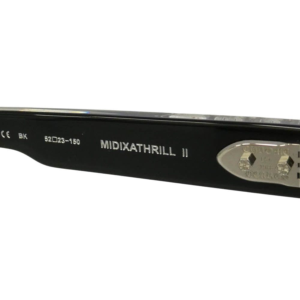 CHROME HEARTS クロムハーツ（原本無） MIDIXATHRILL II BK サングラス 眼鏡 メガネ アイウェア ブラック系 52□23 150【美品】【中古】