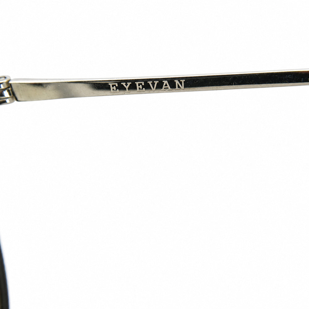 EYEVAN7285 アイヴァン7285 E-0505(47) ボストンシェイプ プラスチックリム アイウェア 眼鏡 度入りレンズ ブラック系 シルバー系 47□24-145【中古】
