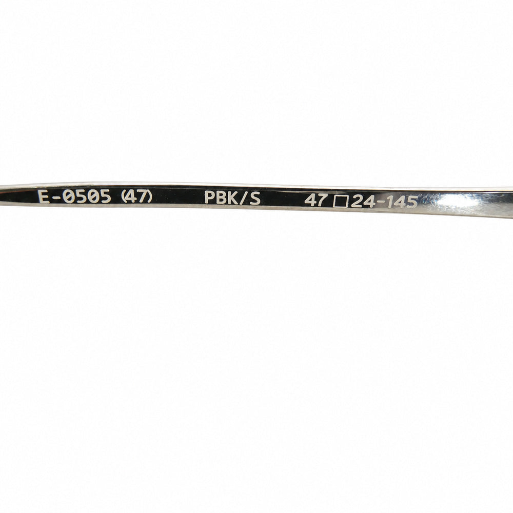 EYEVAN7285 アイヴァン7285 E-0505(47) ボストンシェイプ プラスチックリム アイウェア 眼鏡 度入りレンズ ブラック系 シルバー系 47□24-145【中古】