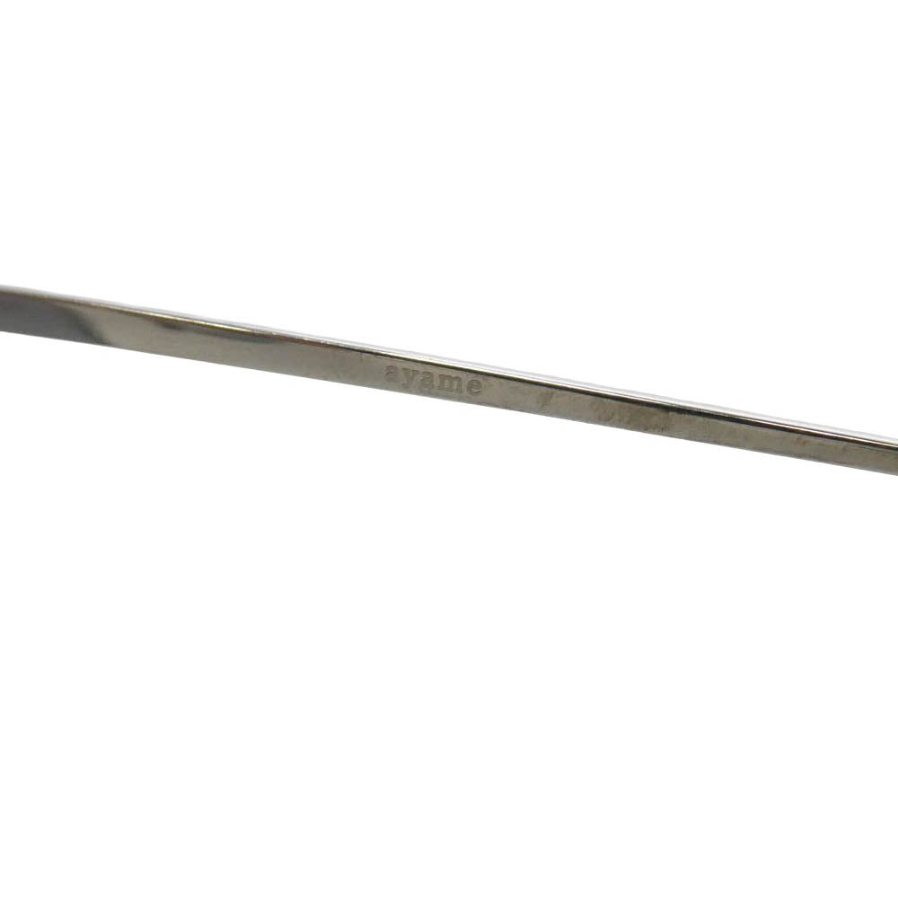 AYAME アヤメ MANRAY マンレイ ウェリントン カラーレンズ アイウェア サングラス シルバー系 46□21【中古】