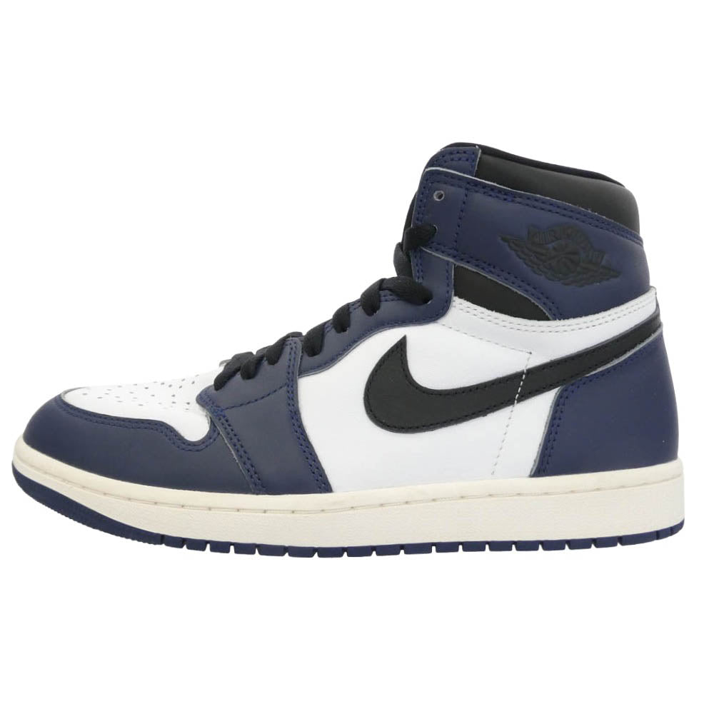 NIKE ナイキ DZ5485-401 Air Jordan 1 Retro High OG Midnight Navy AJ1 エアジョーダン1 レトロ ハイ ミッドナイトネイビー ハイカット スニーカー インディゴブルー系 27.5cm【極上美品】【中古】