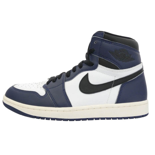 NIKE ナイキ DZ5485-401 Air Jordan 1 Retro High OG Midnight Navy AJ1 エアジョーダン1 レトロ ハイ ミッドナイトネイビー ハイカット スニーカー インディゴブルー系 27.5cm【極上美品】【中古】