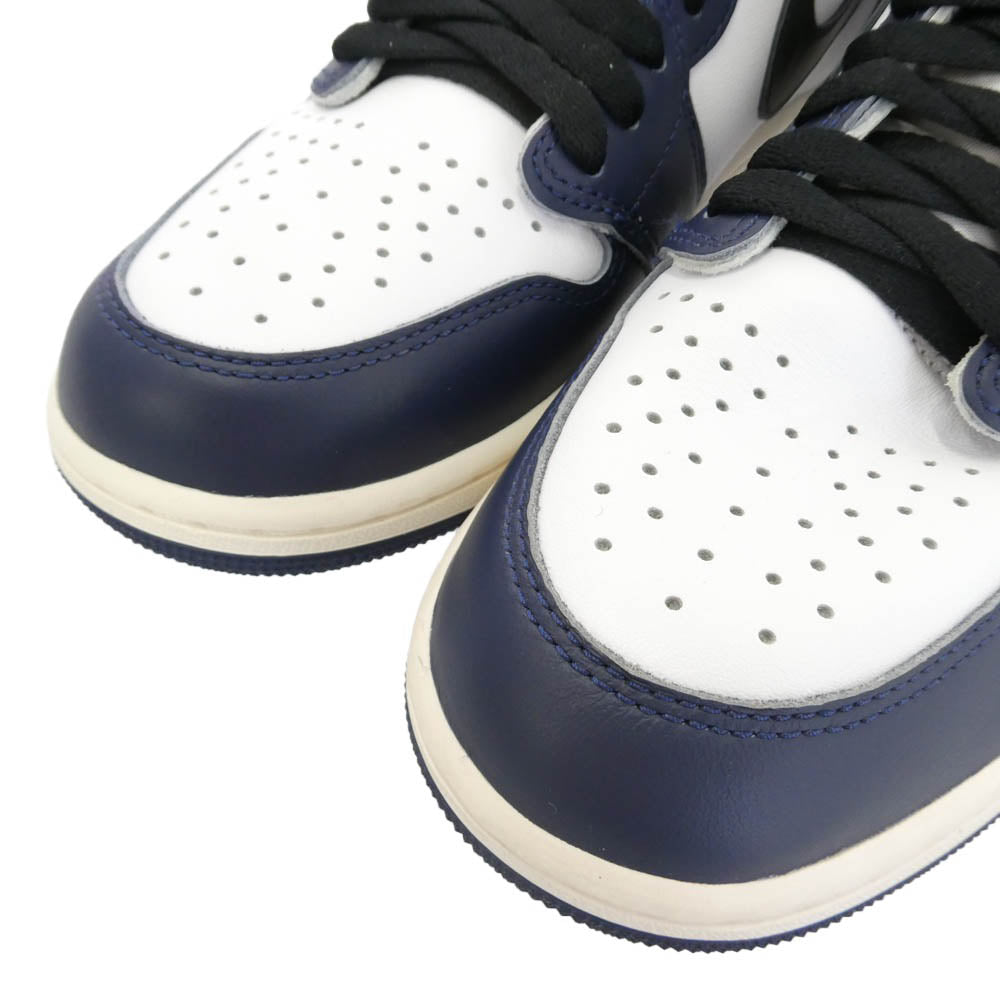 NIKE ナイキ DZ5485-401 Air Jordan 1 Retro High OG Midnight Navy AJ1 エアジョーダン1 レトロ ハイ ミッドナイトネイビー ハイカット スニーカー インディゴブルー系 27.5cm【極上美品】【中古】