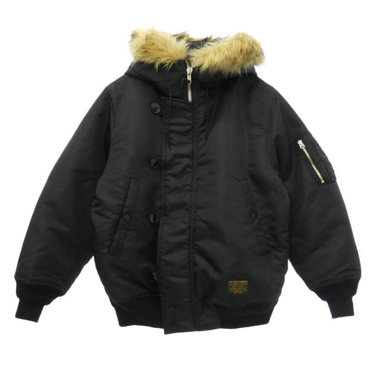 WACKO MARIA ワコマリア 25AW 25FW-WMO-ML01 N-2B FLIGHT JACKET フェイクファーフード フライト ジャケット ブラック系 M【美品】【中古】