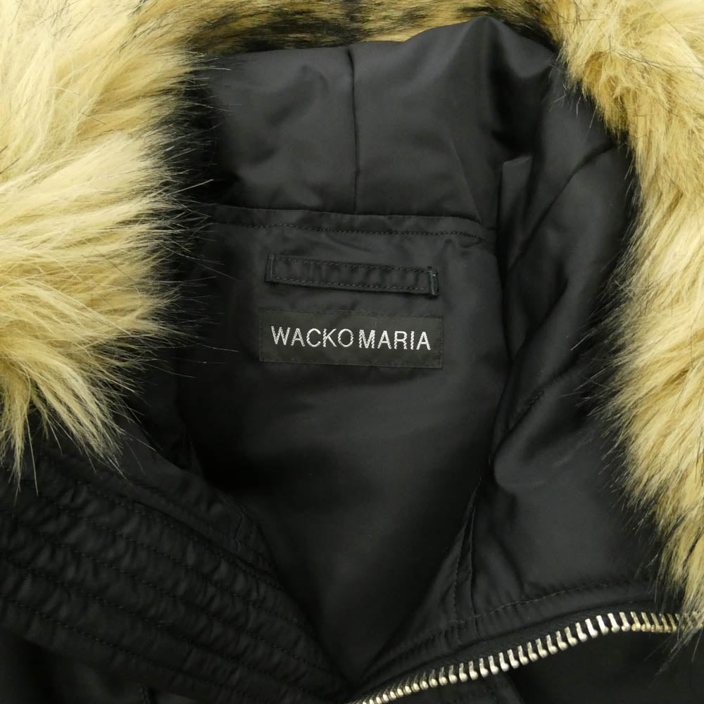 WACKO MARIA ワコマリア 25AW 25FW-WMO-ML01 N-2B FLIGHT JACKET フェイクファーフード フライト ジャケット ブラック系 M【美品】【中古】