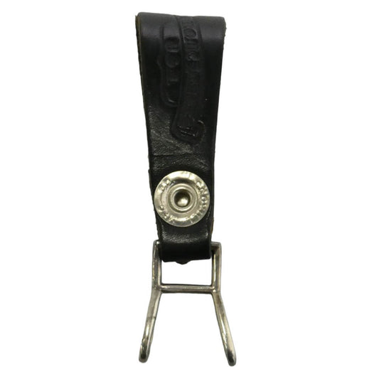 CHROME HEARTS クロムハーツ（原本無） BELT LOOP BSフレアボタン レザー ベルトループ ブラック系 シルバー系【中古】