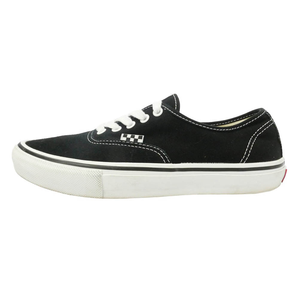 VANS バンズ 500714 AUTHENTIC オーセンティック ローカット スニーカー ブラック系 ホワイト系 26.5cm【中古】