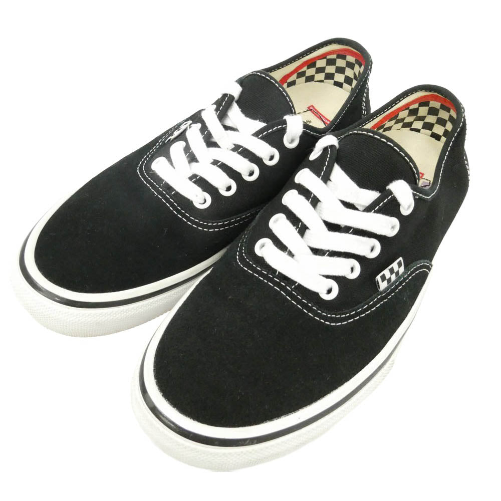 VANS バンズ 500714 AUTHENTIC オーセンティック ローカット スニーカー ブラック系 ホワイト系 26.5cm【中古】