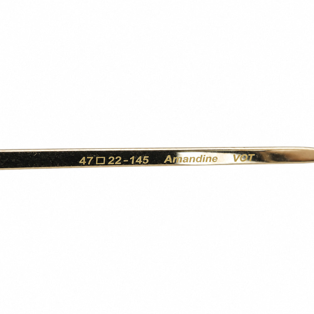 OLIVER PEOPLES オリバーピープルズ AMANDINE アマンディーン 眼鏡 アイウェア ブラウン系 ゴールド系 47□22-145【中古】