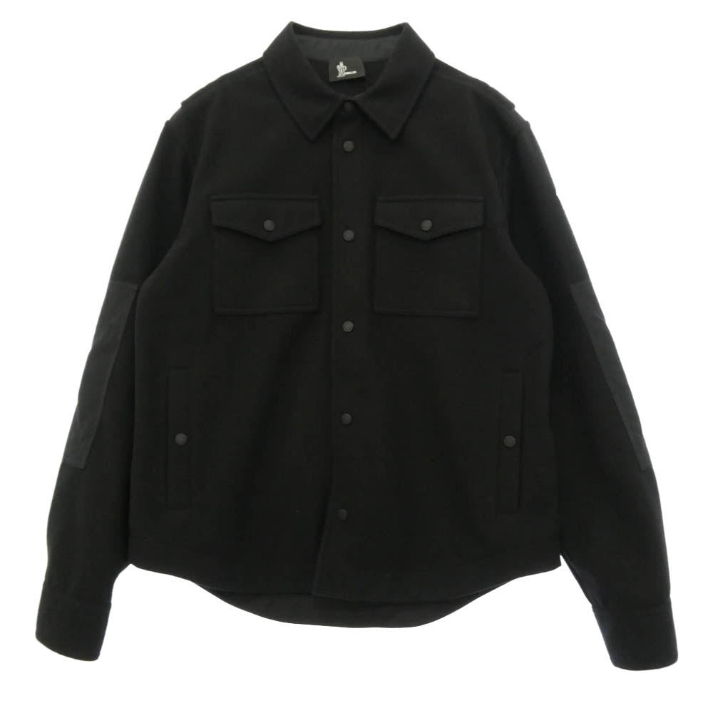 MONCLER モンクレール Ron Herman ロンハーマン 25AW K20978P00001 89B08 Grenoble × Ron Herman RHC Shirt Jacket ロンハーマン 別注 シャツ ジャケット XL ブラック系 XL【美品】【中古】